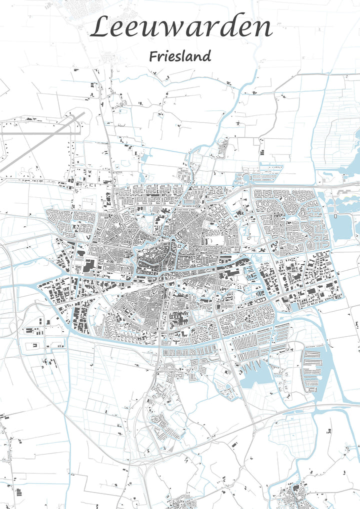 Stadskaart van Leeuwarden