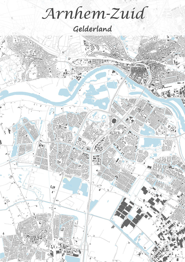 Stadskaart van Arnhem-Zuid