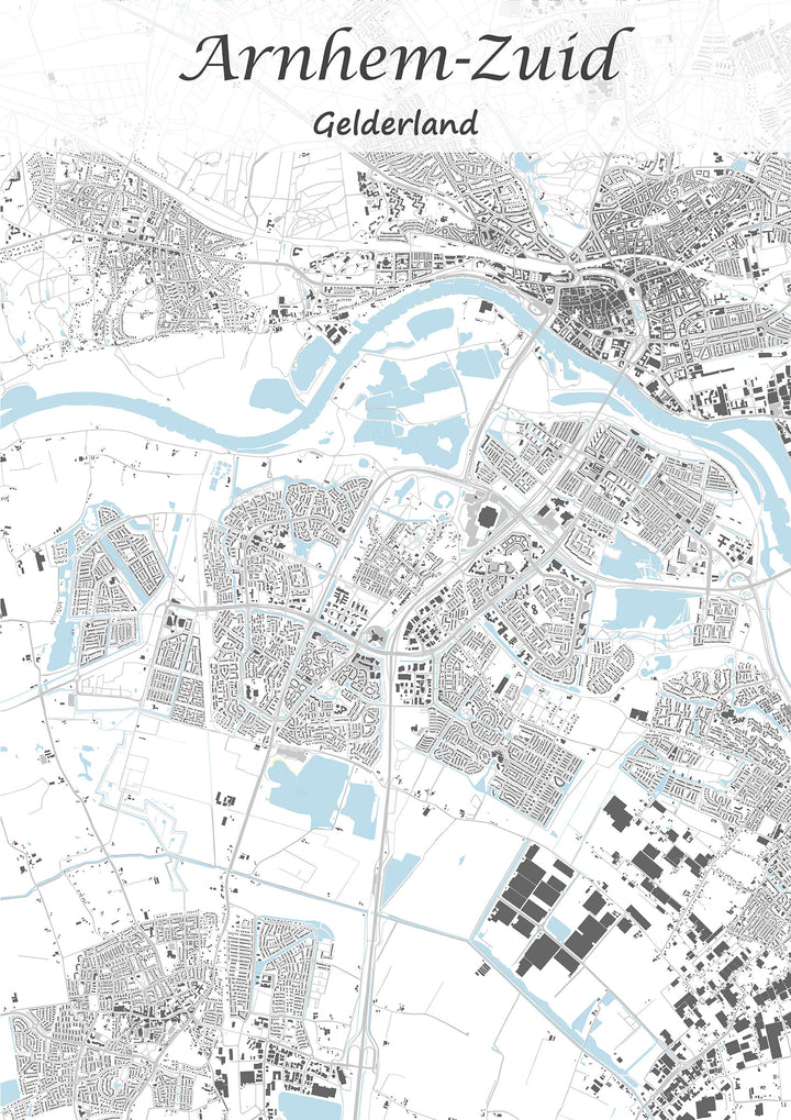 Stadskaart van Arnhem-Zuid
