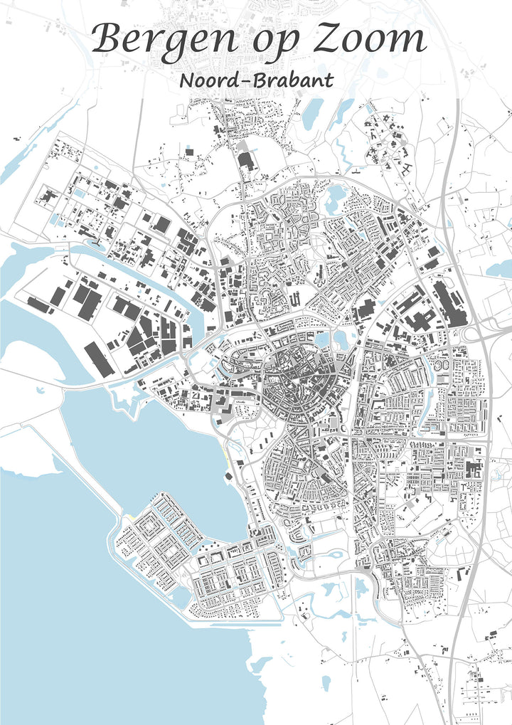 Stadskaart van Bergen op Zoom