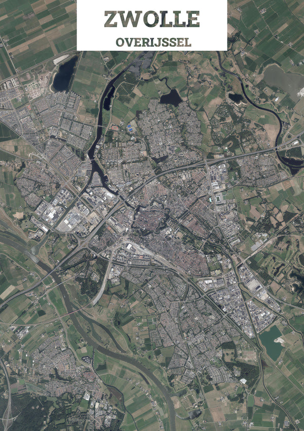 Luchtfoto van Zwolle