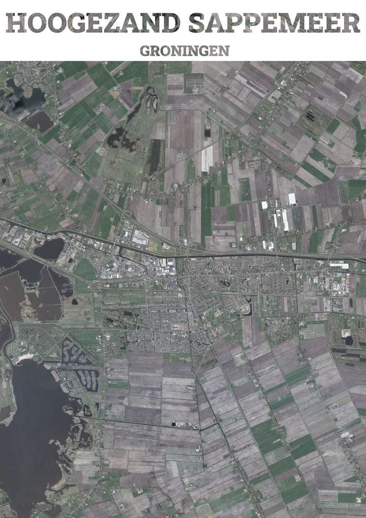 Luchtfoto van Hoogezand Sappemeer