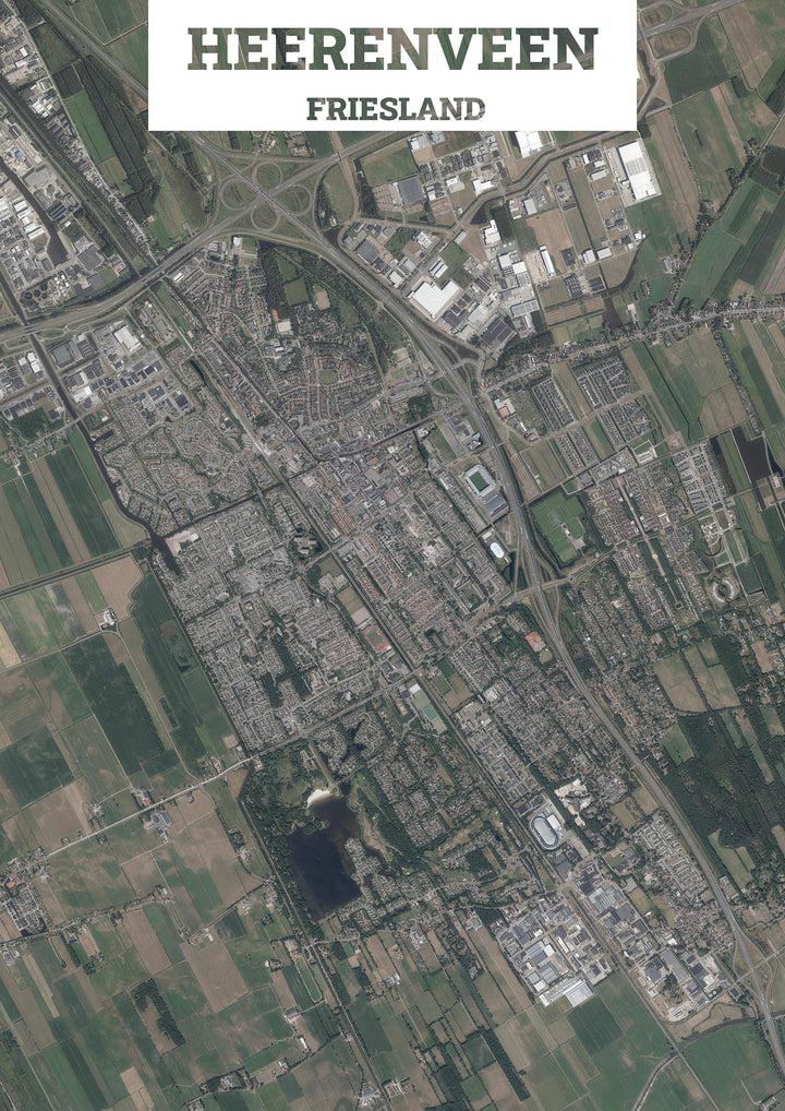 Luchtfoto van Heerenveen