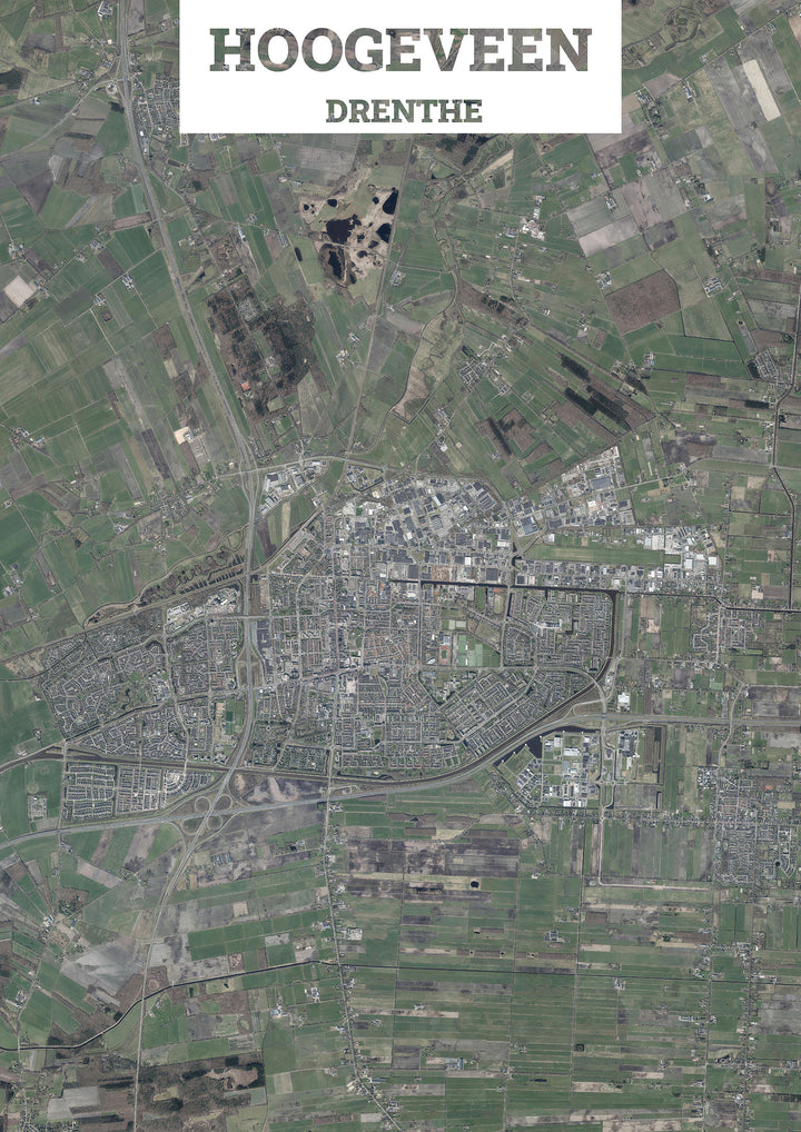 Luchtfoto van Hoogeveen