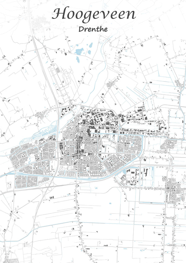 Stadskaart van Hoogeveen