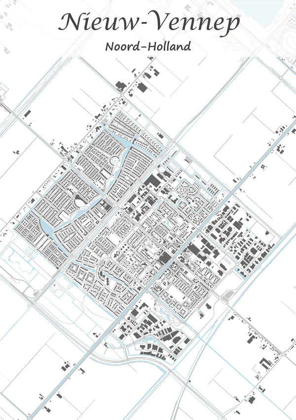 Stadskaart van Nieuw-Vennep