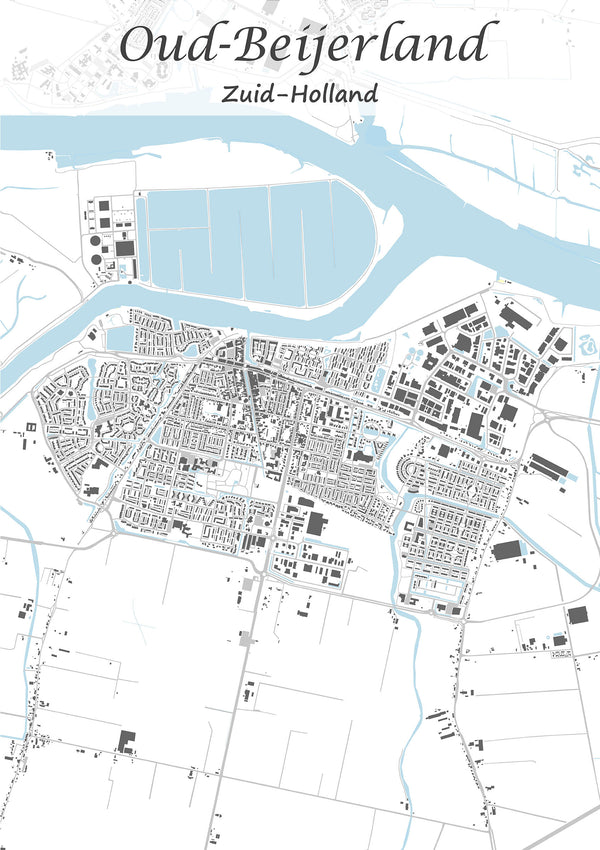 Stadskaart van Oud-Beijerland