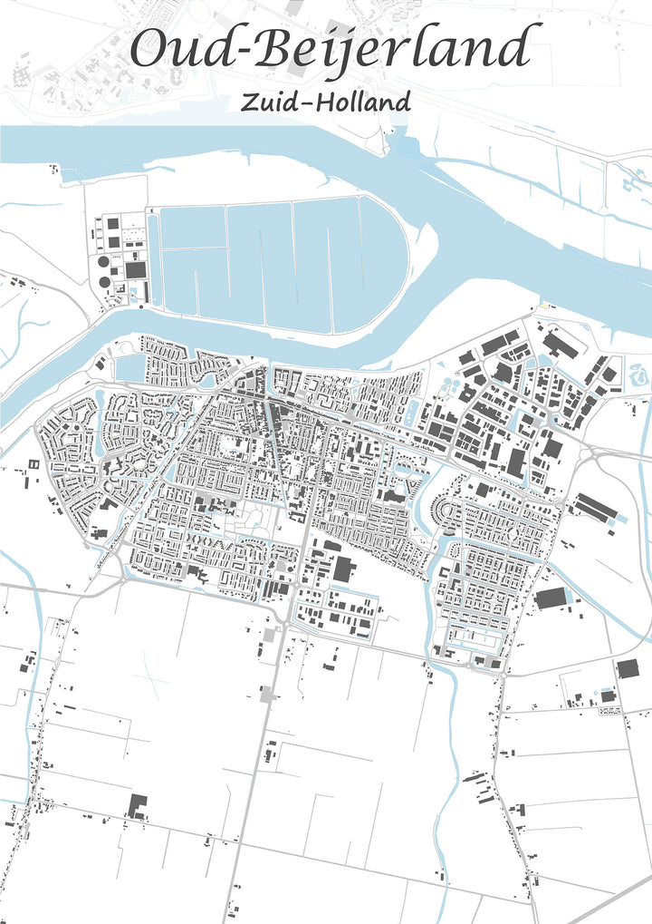Stadskaart van Oud-Beijerland