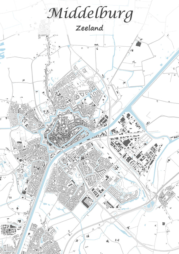 Stadskaart van Middelburg
