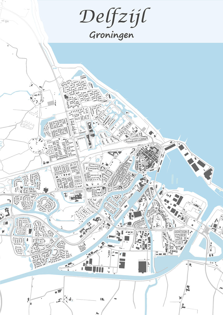 Stadskaart van Delfzijl