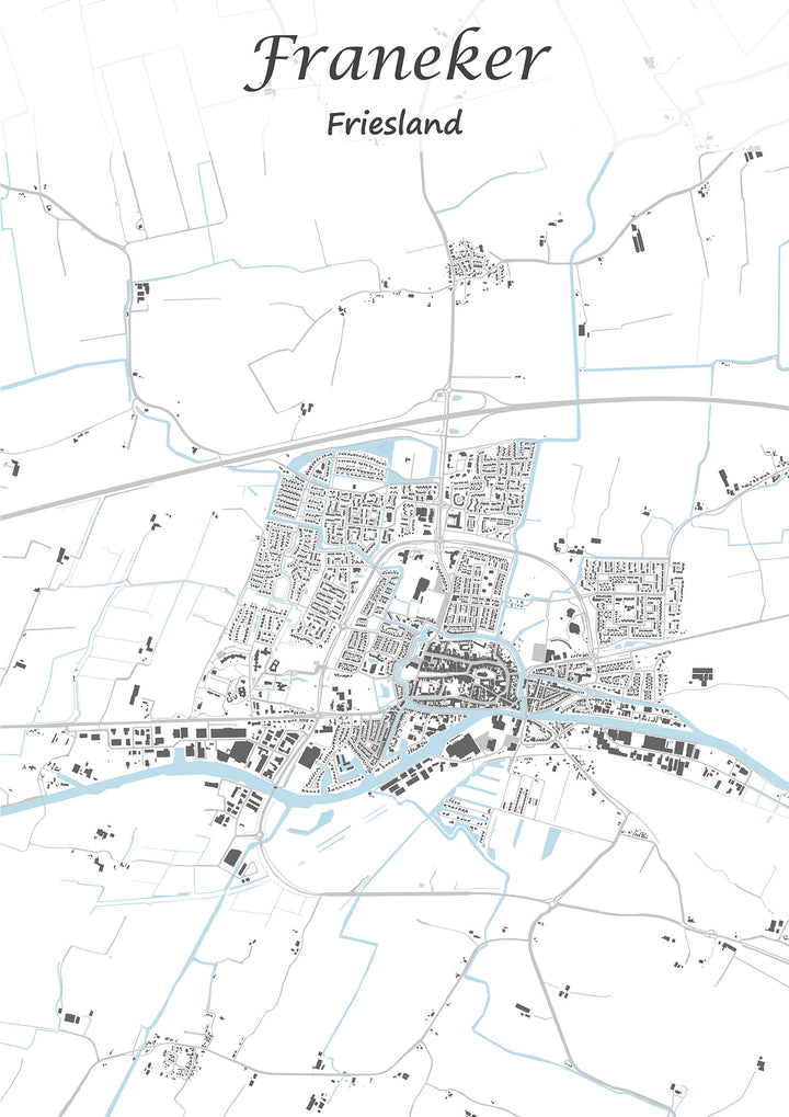 Stadskaart van Franeker