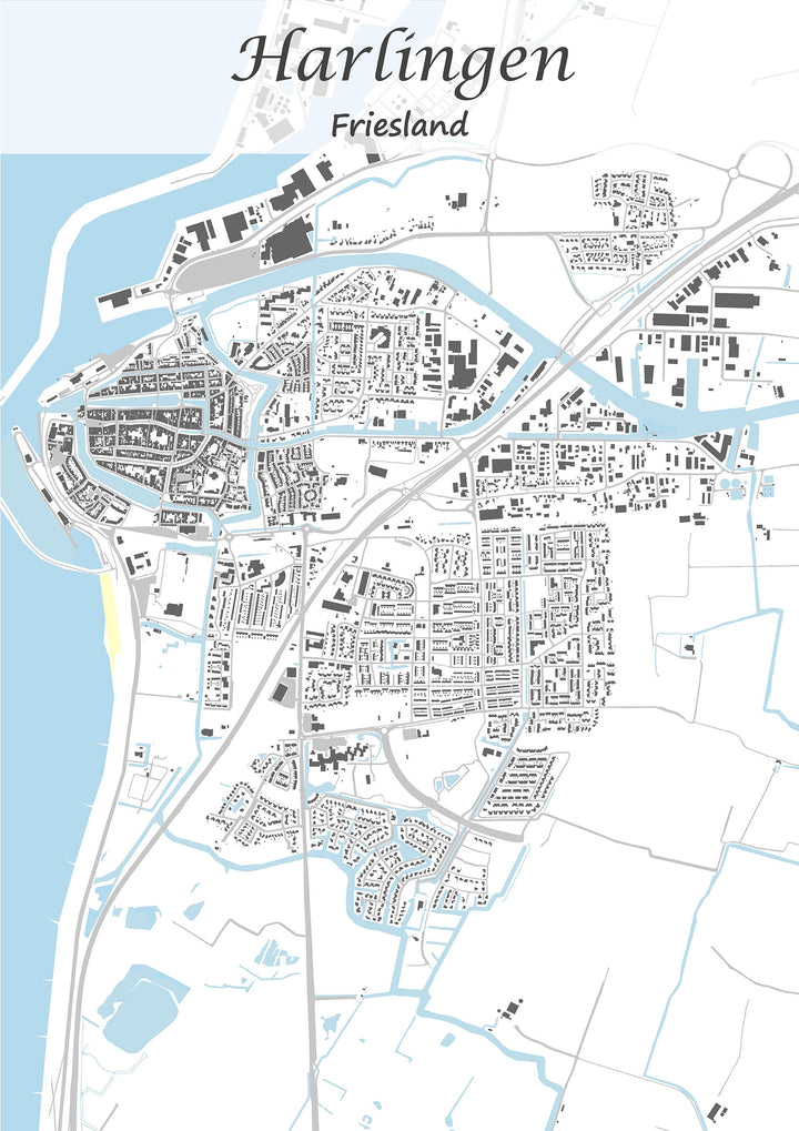 Stadskaart van Harlingen
