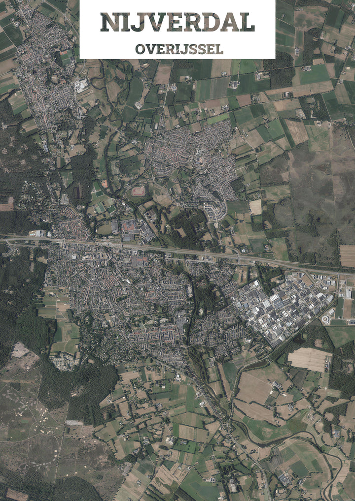 Luchtfoto van Nijverdal
