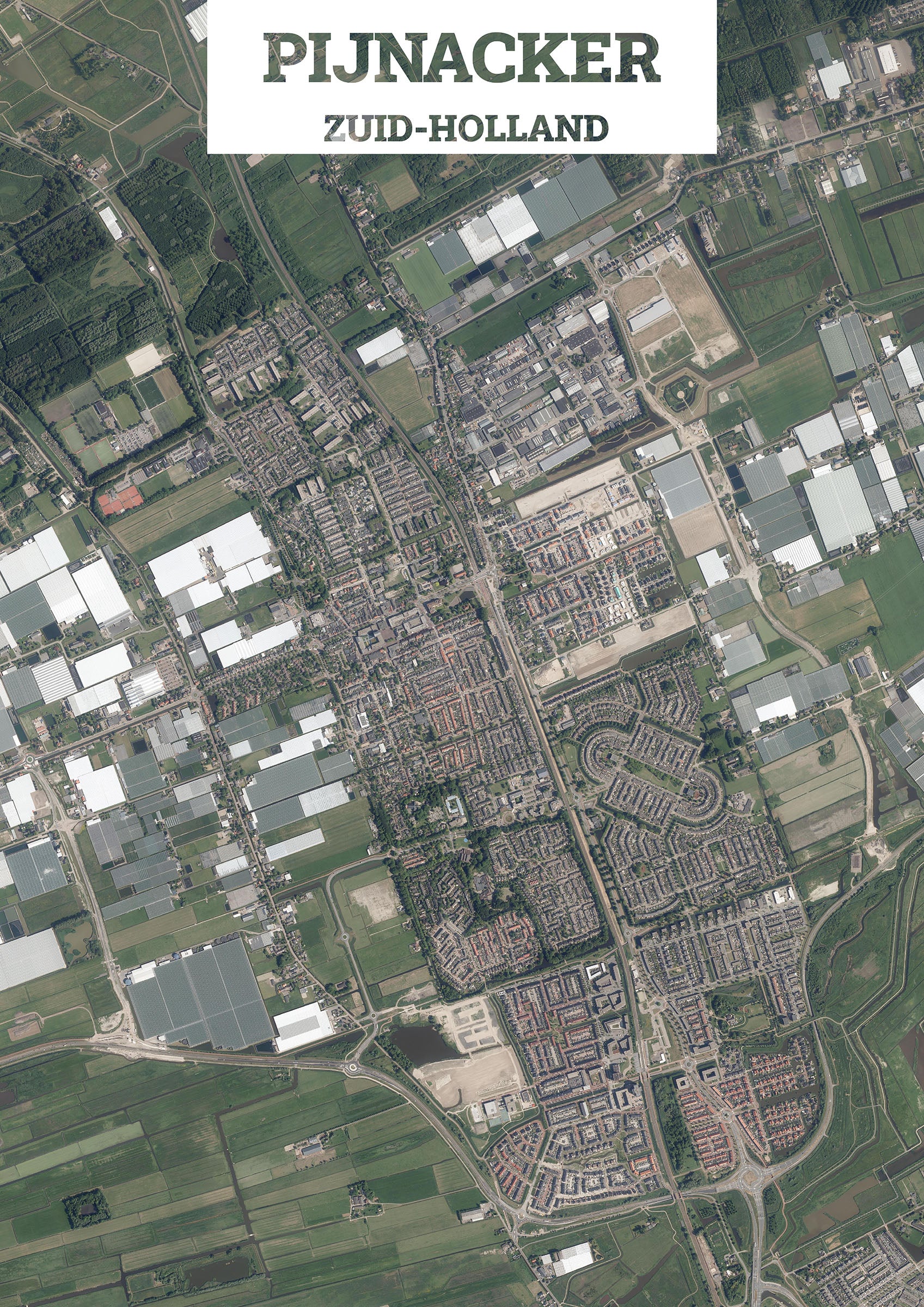 Luchtfoto van Pijnacker – Earth Art