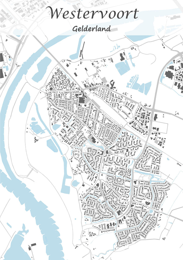 Stadskaart van Westervoort
