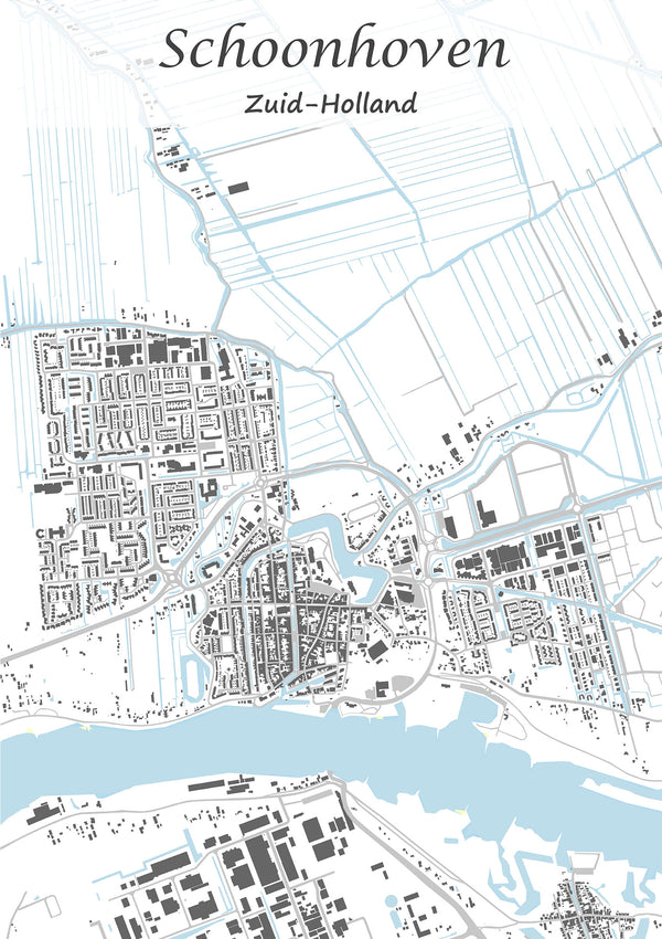 Stadskaart van Schoonhoven