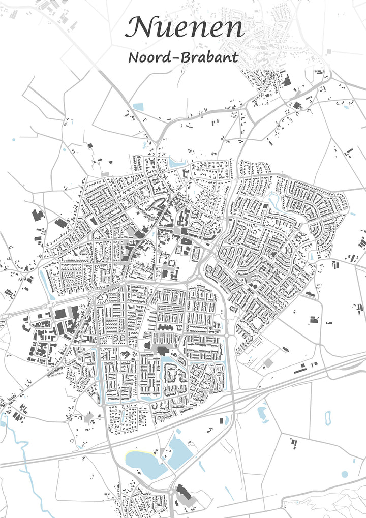 Stadskaart van Nuenen