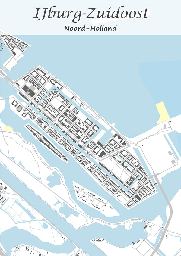 Stadskaart van IJburg-Zuidoost