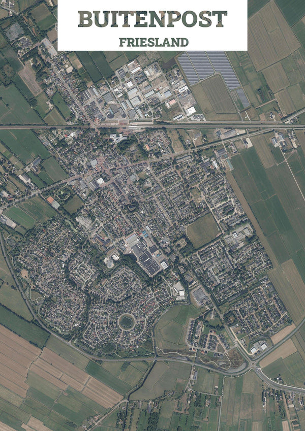 Luchtfoto van Buitenpost