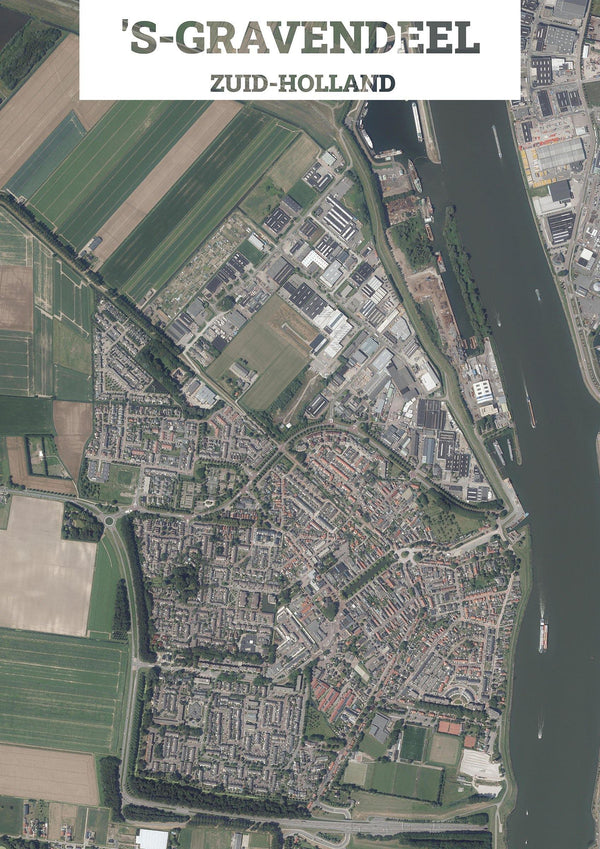 Luchtfoto van 's-Gravendeel