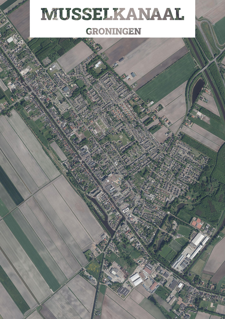 Luchtfoto van Musselkanaal