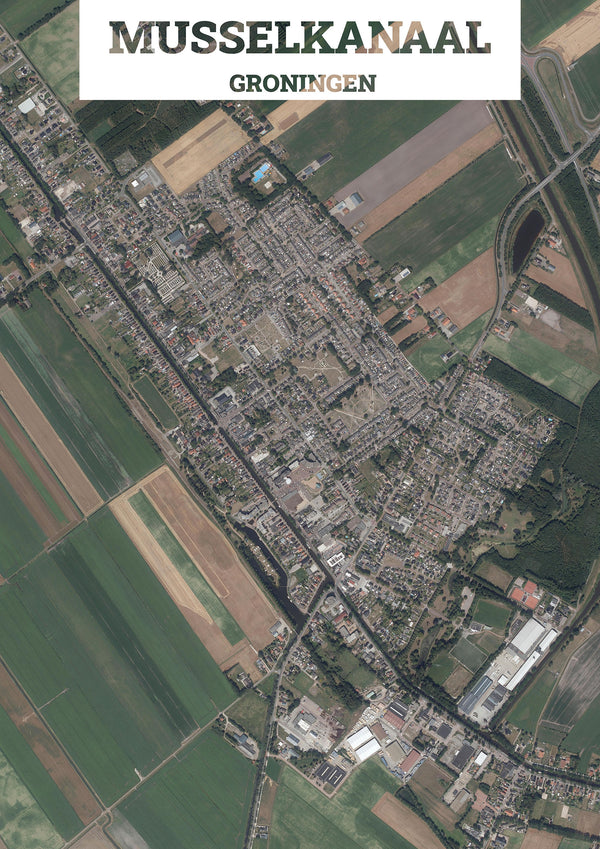 Luchtfoto van Musselkanaal