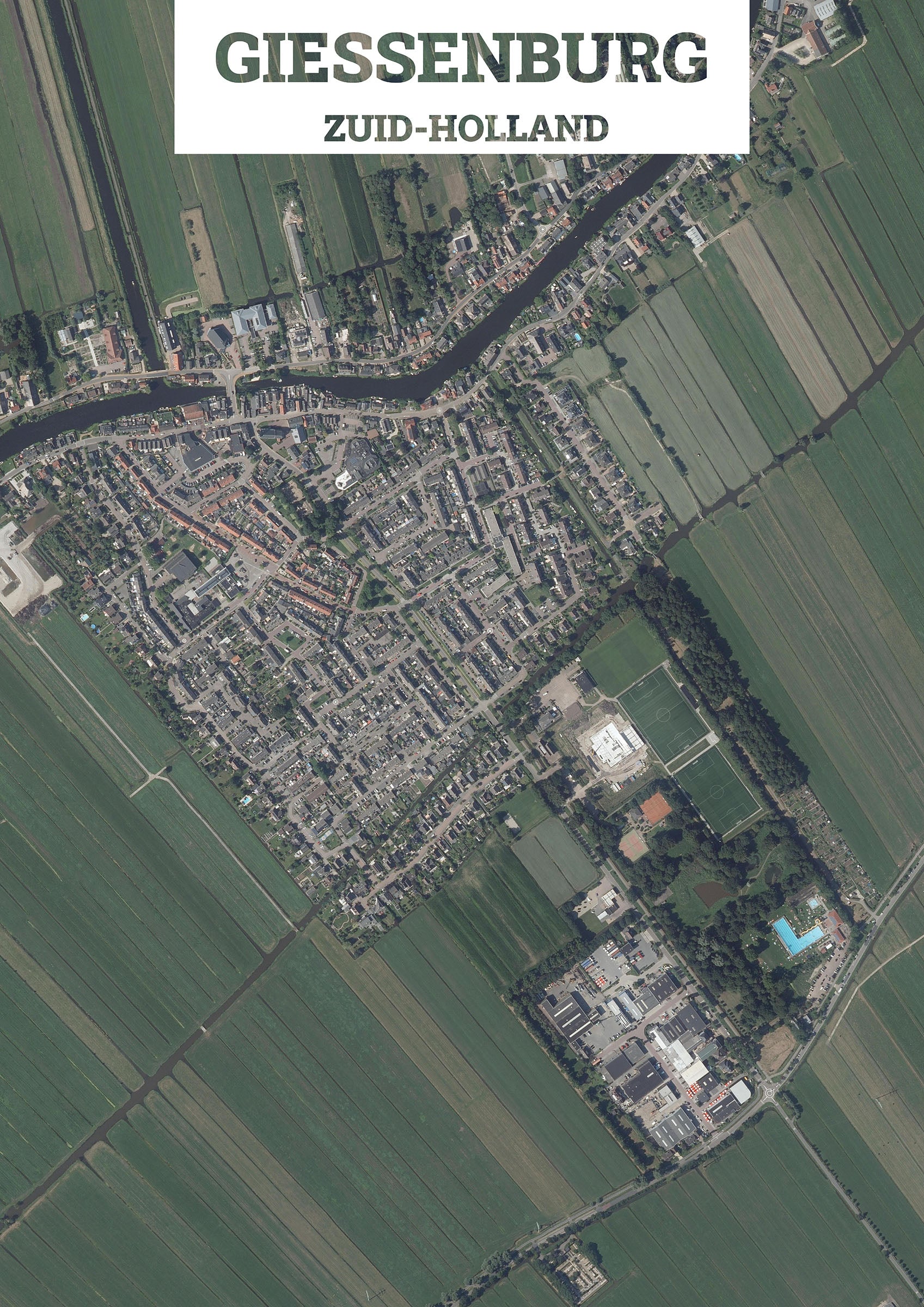 Luchtfoto van Giessenburg – Earth Art