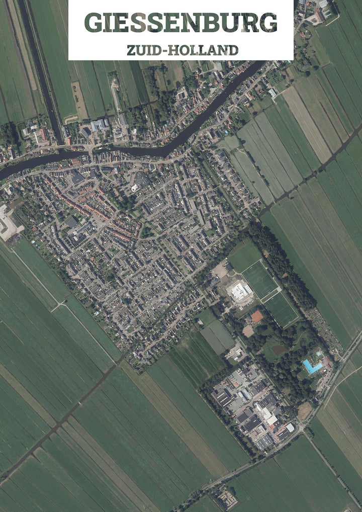 Luchtfoto van Giessenburg