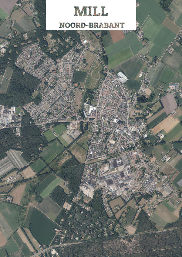 Luchtfoto van Mill