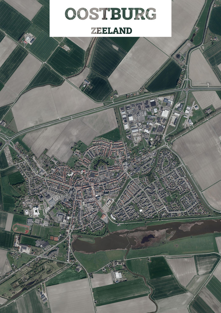 Luchtfoto van Oostburg