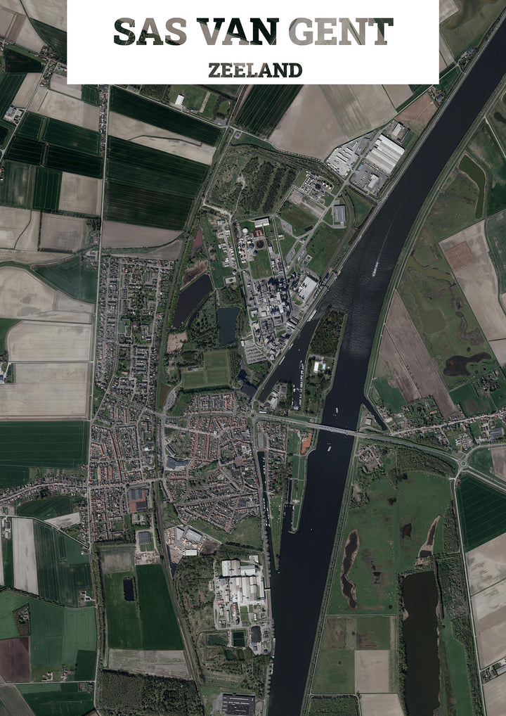 Luchtfoto van Sas van Gent