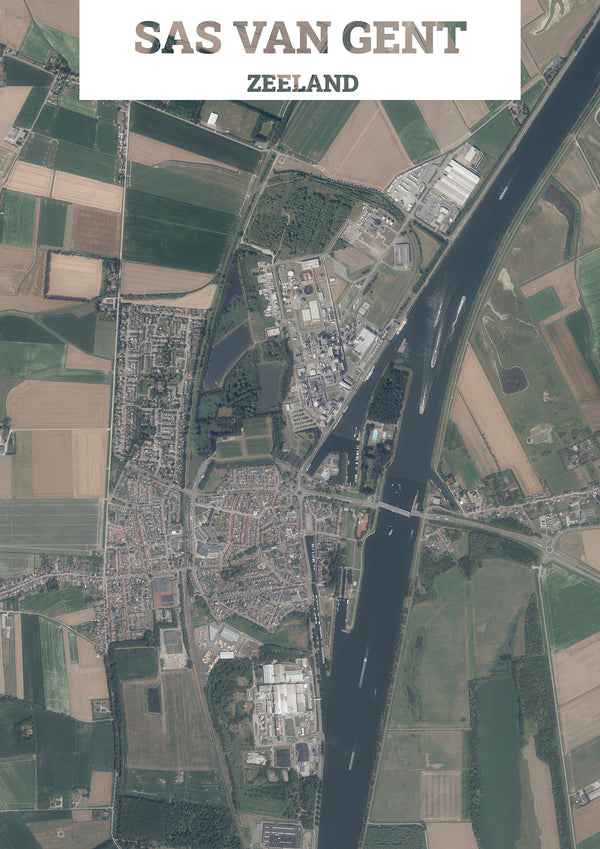 Luchtfoto van Sas van Gent