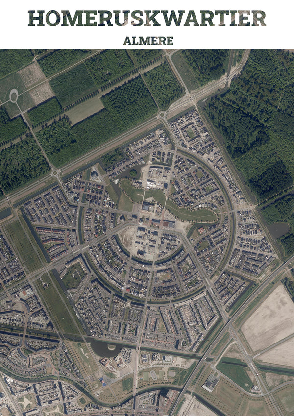 Luchtfoto van Homeruskwartier in Almere Poort