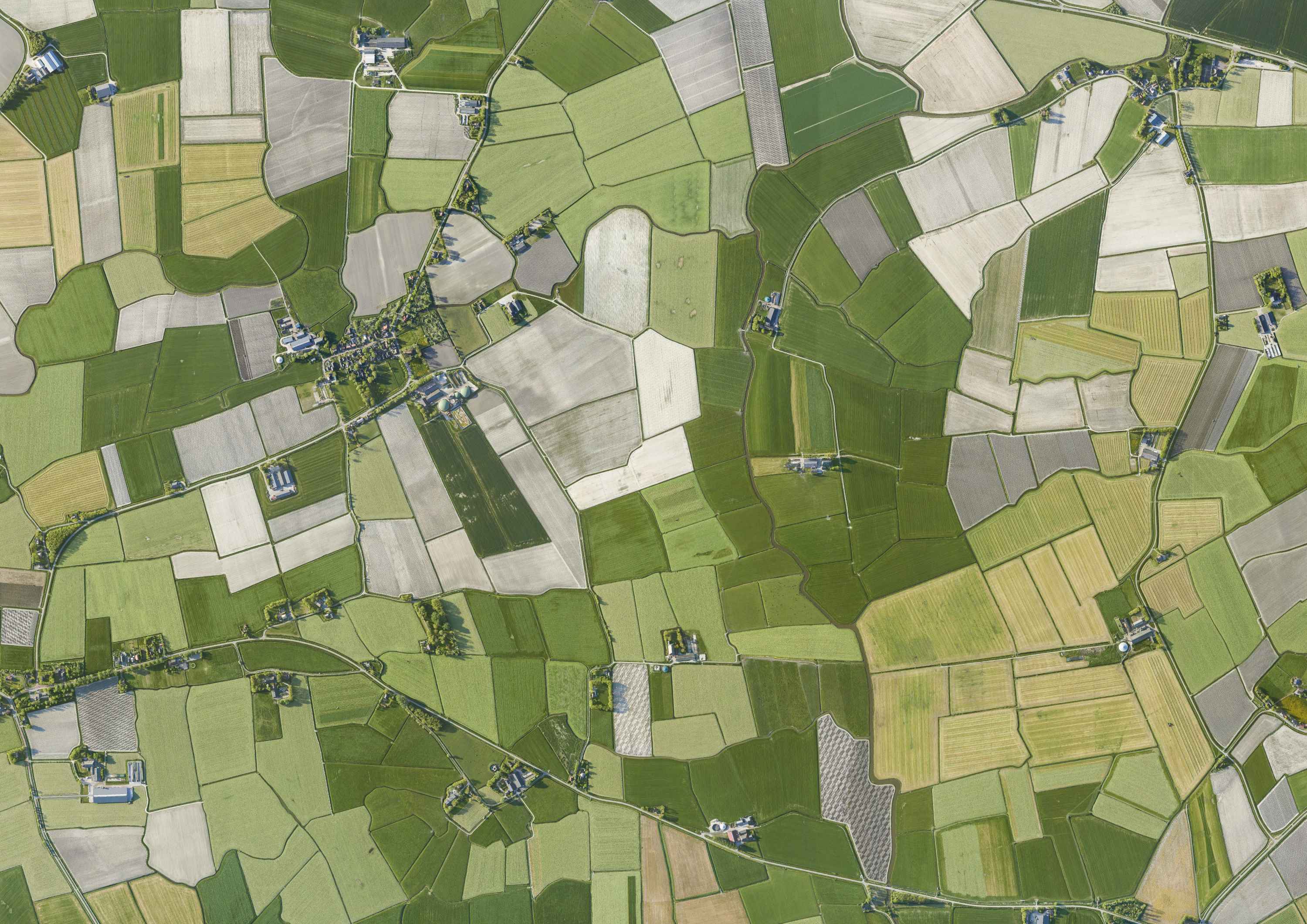 Percelen Luchtfoto percelen Friesland op poster,dibond en meer - Earth Art